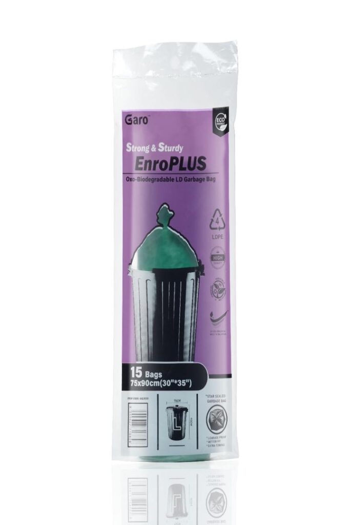 EnroPLUS 15 Bags Large Oxo-Biodegradable LD Garbage Bag