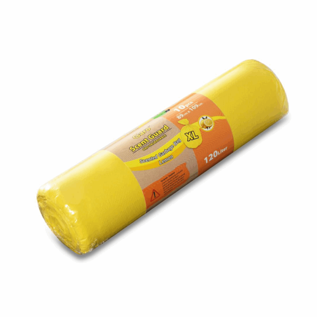 Garo Scent Guard XL Garbage Bags 35x43 (10pcs) – Heavy Duty, Lemon Scented, Oxo-Degradable